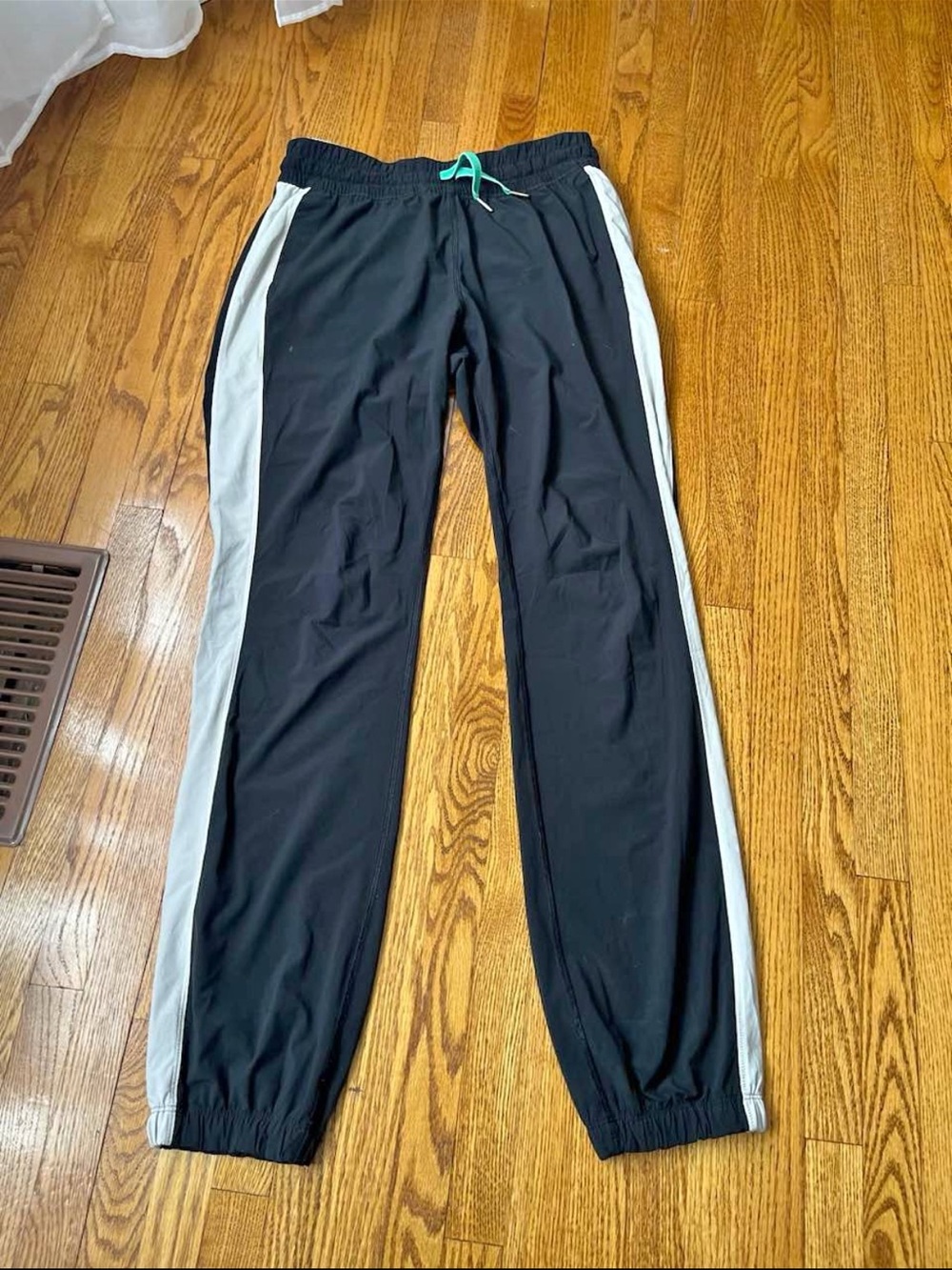 lululemon athletica Black Surge Joggers with White Side Panels